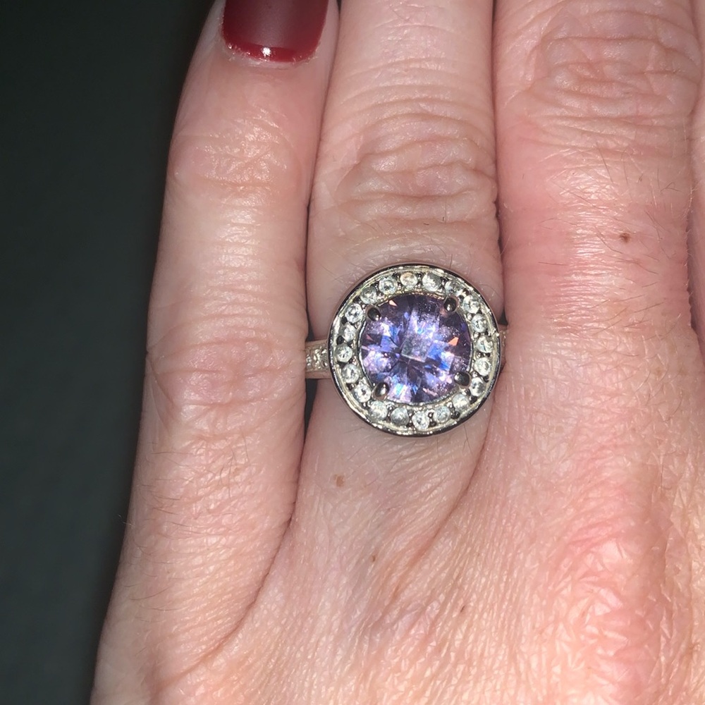 Amethyst CZ ring